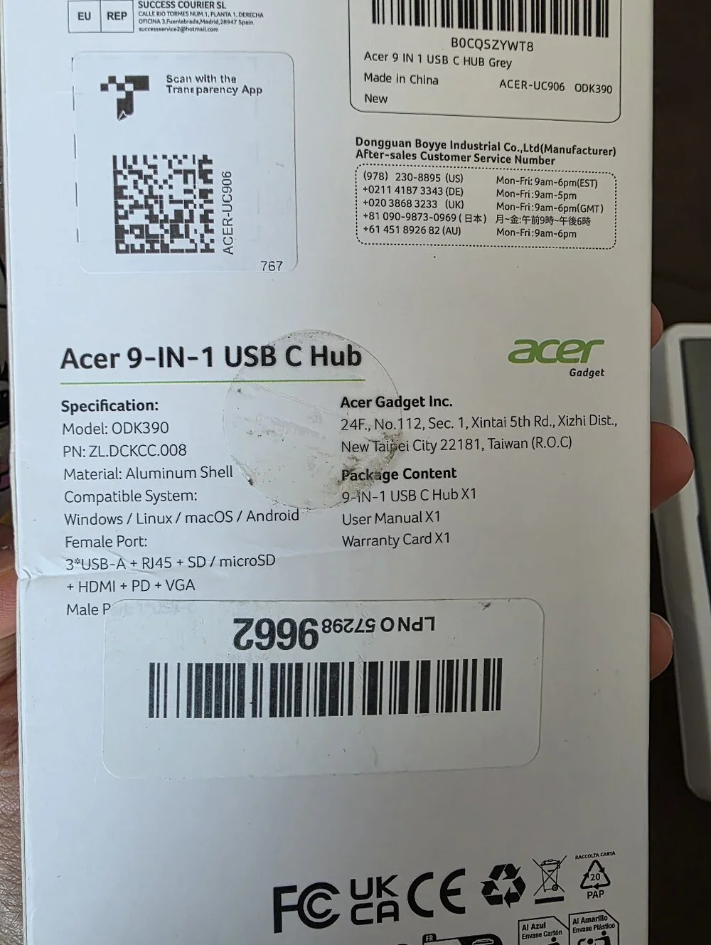 Acer USB-C Docking Station Dual Monitor, 9-in-1 Laptop Dock